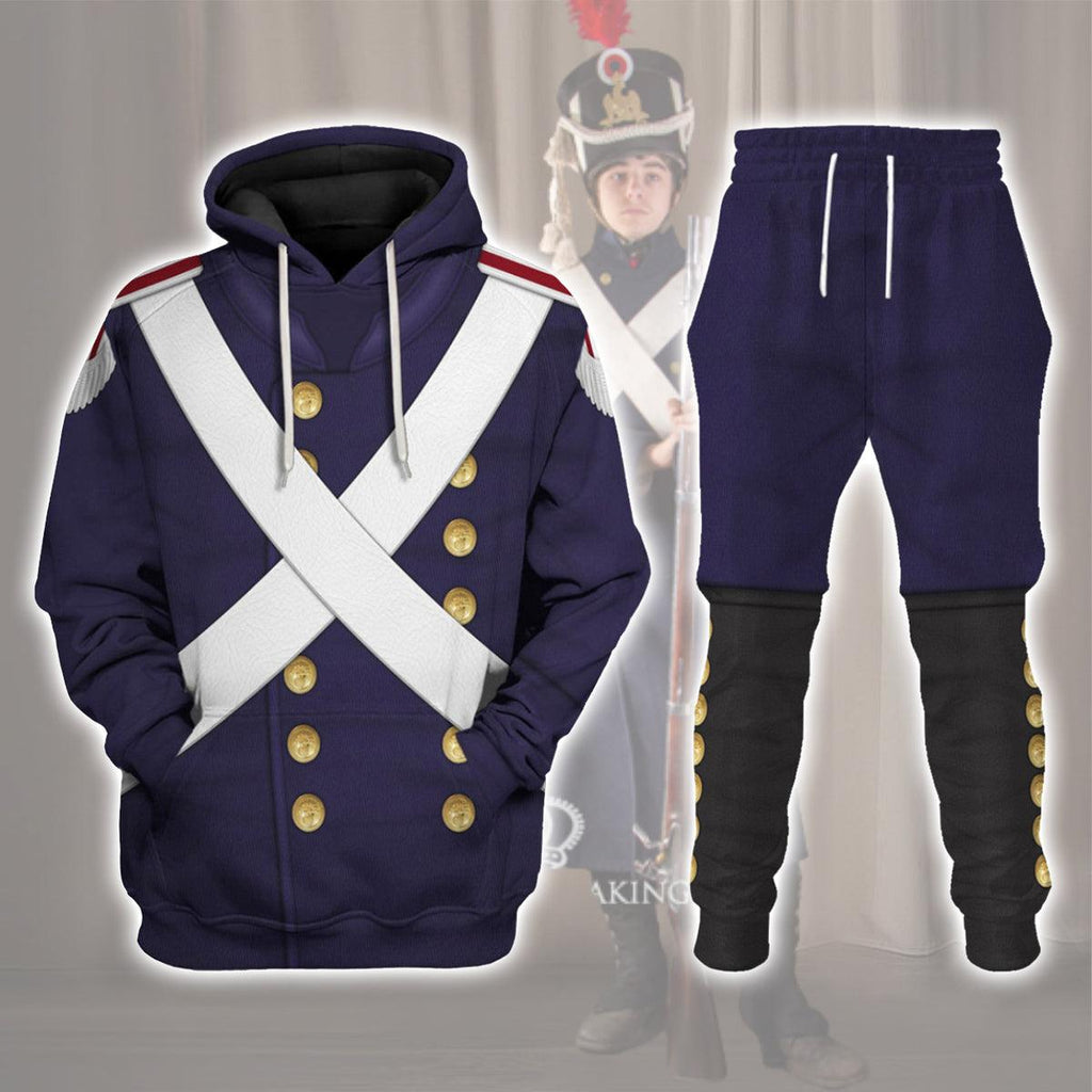 CustomsPig French Imperial Guard-Young Guard Fusalier-Campaign Dress-1815 Uniform All Over Print Hoodie Sweatshirt T-Shirt Tracksuit - DucG