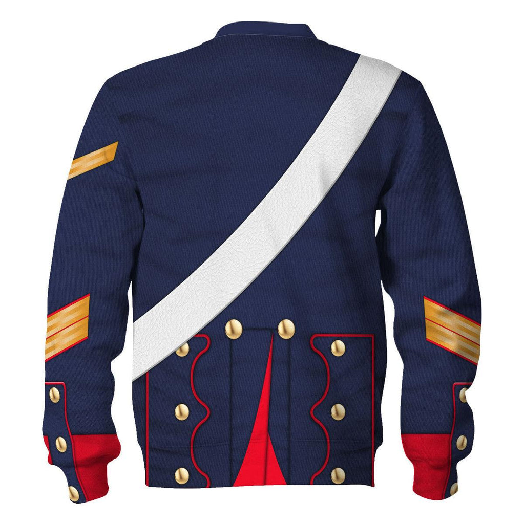 CustomsPig French Line Artillery-1806 Uniform All Over Print Hoodie Sweatshirt T-Shirt Tracksuit - DucG