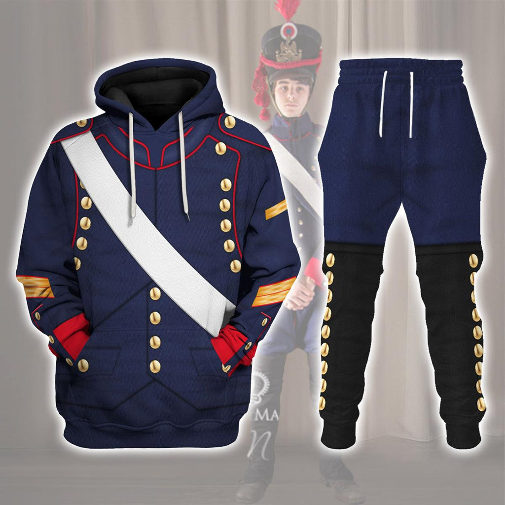 CustomsPig French Line Artillery-1806 Uniform All Over Print Hoodie Sweatshirt T-Shirt Tracksuit - DucG