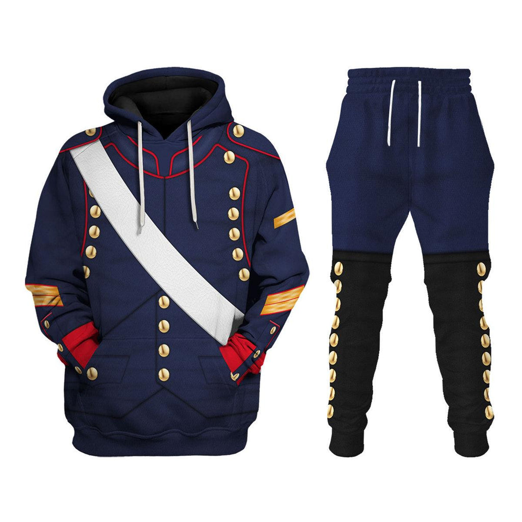 CustomsPig French Line Artillery-1806 Uniform All Over Print Hoodie Sweatshirt T-Shirt Tracksuit - DucG