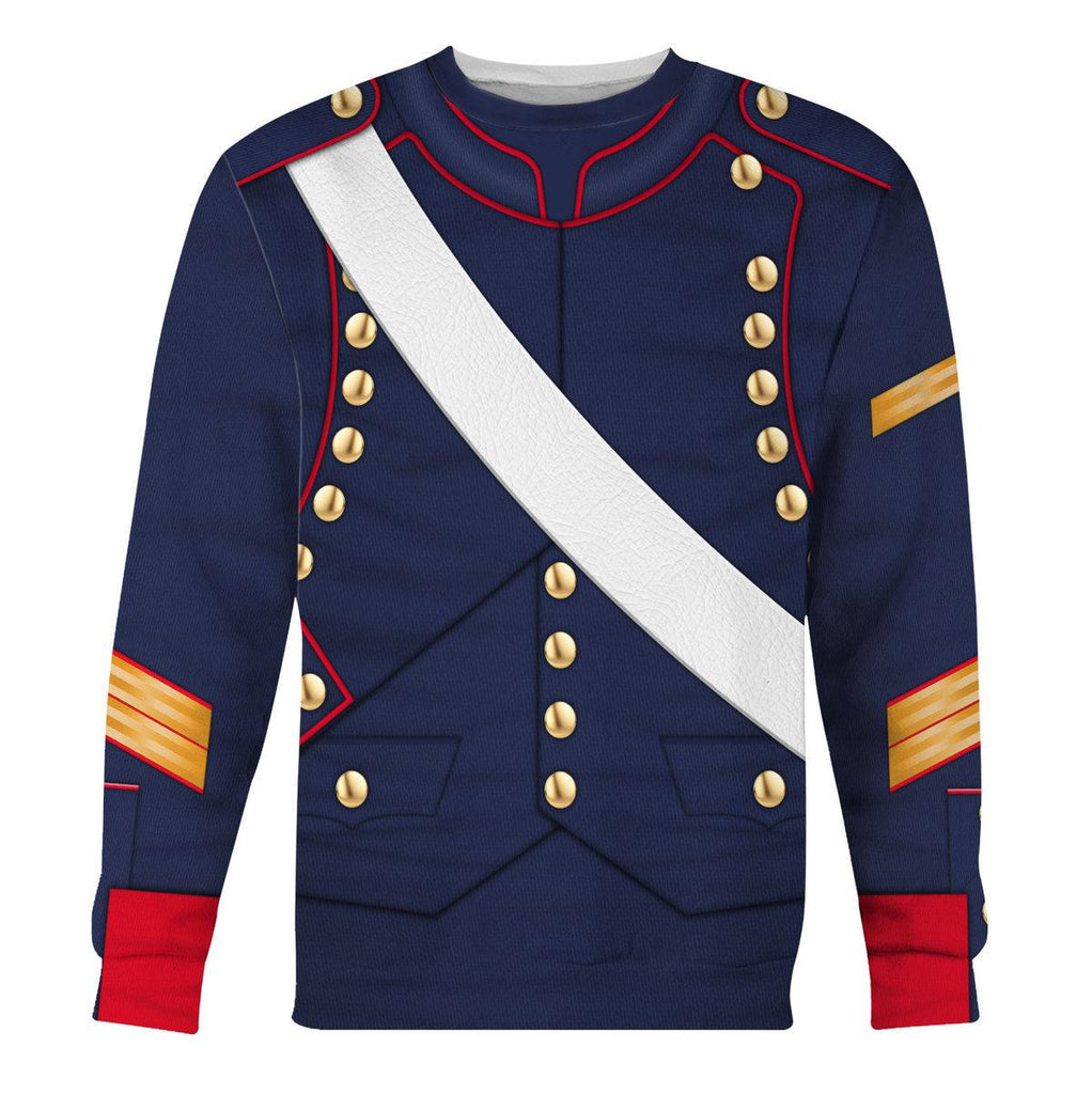 CustomsPig French Line Artillery-1806 Uniform All Over Print Hoodie Sweatshirt T-Shirt Tracksuit - DucG