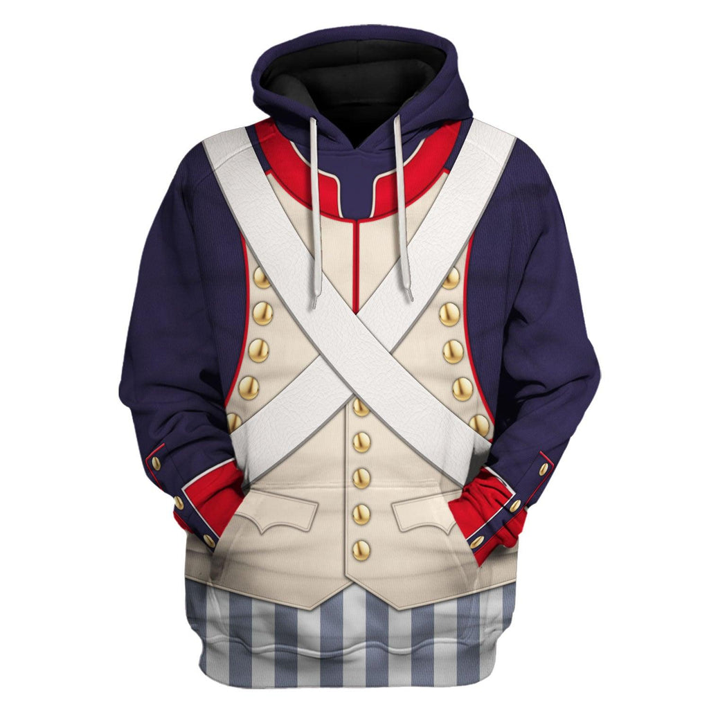 CustomsPig French Line Infantry 1796-1806 Costume Hoodie Sweatshirt T-Shirt Tracksuit - DucG