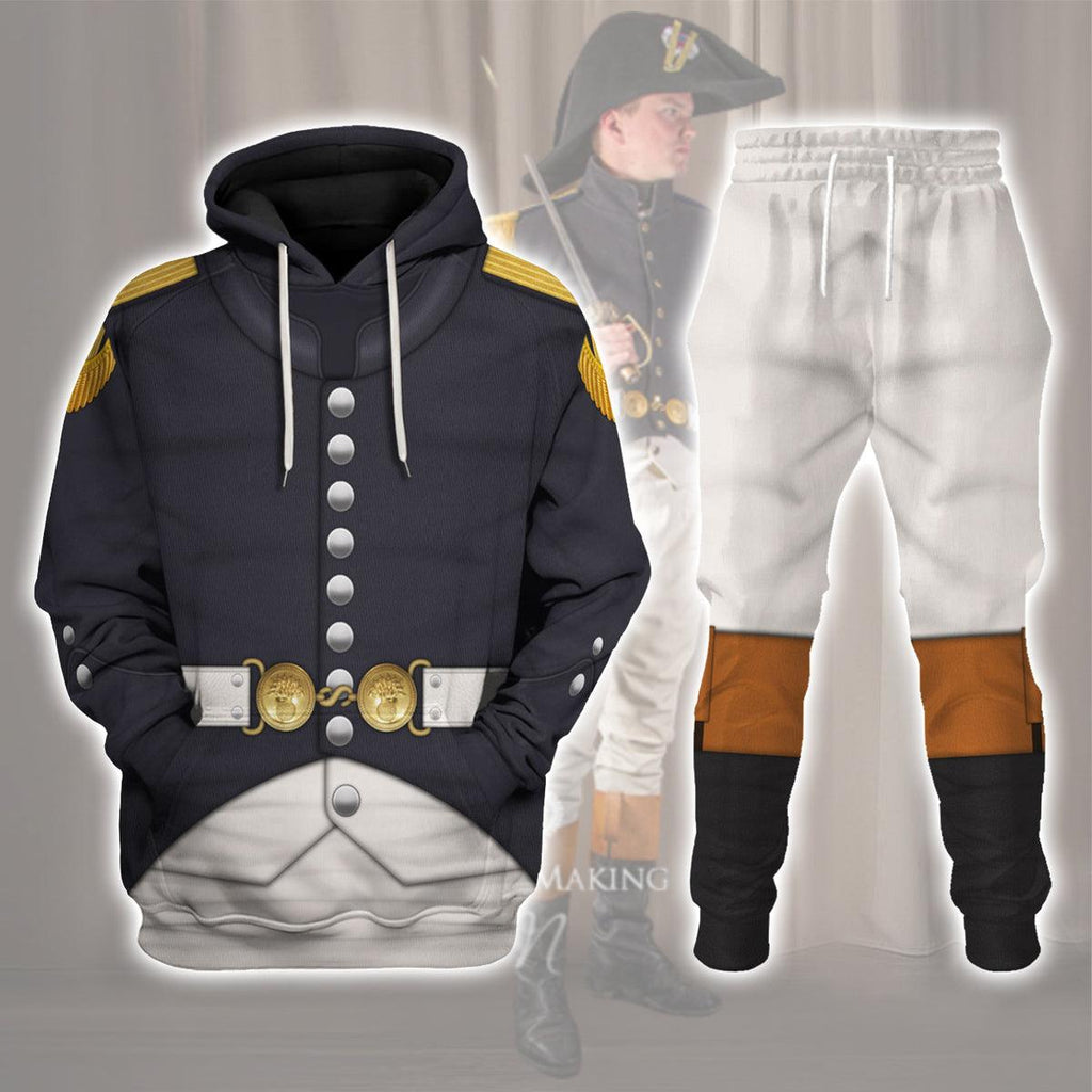 CustomsPig French Line Infantry-Fusalier In Full Dress (1806-1812) Uniform All Over Print Hoodie Sweatshirt T-Shirt Tracksuit - CustomsPig.com