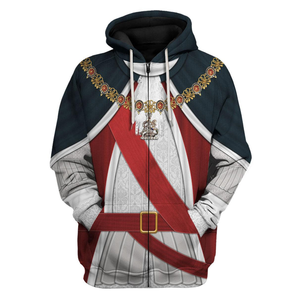 CustomsPig George I of England Costume Hoodie Sweatshirt T-Shirt Tracksuit - CustomsPig.com