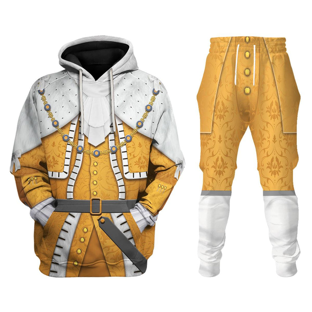 CustomsPig George III of England Costume Hoodie Sweatshirt T-Shirt Tracksuit - DucG