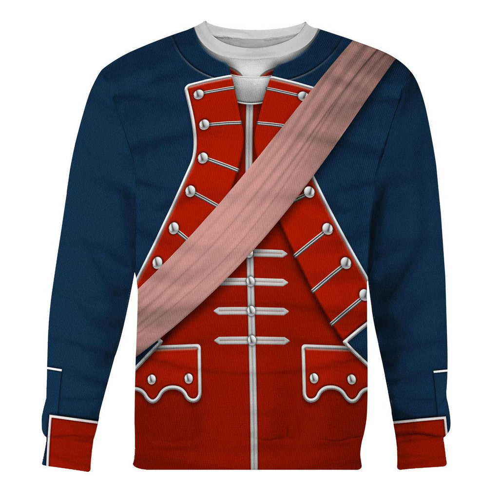 CustomsPig George Washington In Uniform As Colonel Uniform All Over Print Hoodie Sweatshirt T-Shirt Tracksuit - CustomsPig.com