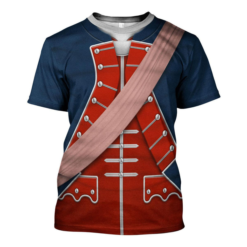 CustomsPig George Washington In Uniform As Colonel Uniform All Over Print Hoodie Sweatshirt T-Shirt Tracksuit - CustomsPig.com