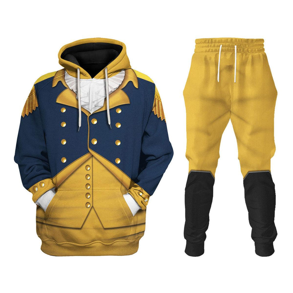 CustomsPig George Washington: Indispensable Man Uniform All Over Print Hoodie Sweatshirt T-Shirt Tracksuit - CustomsPig.com