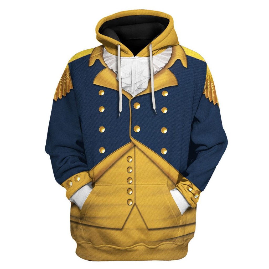 CustomsPig George Washington: Indispensable Man Uniform All Over Print Hoodie Sweatshirt T-Shirt Tracksuit - CustomsPig.com