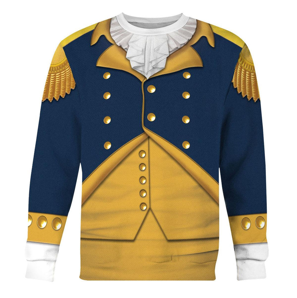 CustomsPig George Washington: Indispensable Man Uniform All Over Print Hoodie Sweatshirt T-Shirt Tracksuit - CustomsPig.com