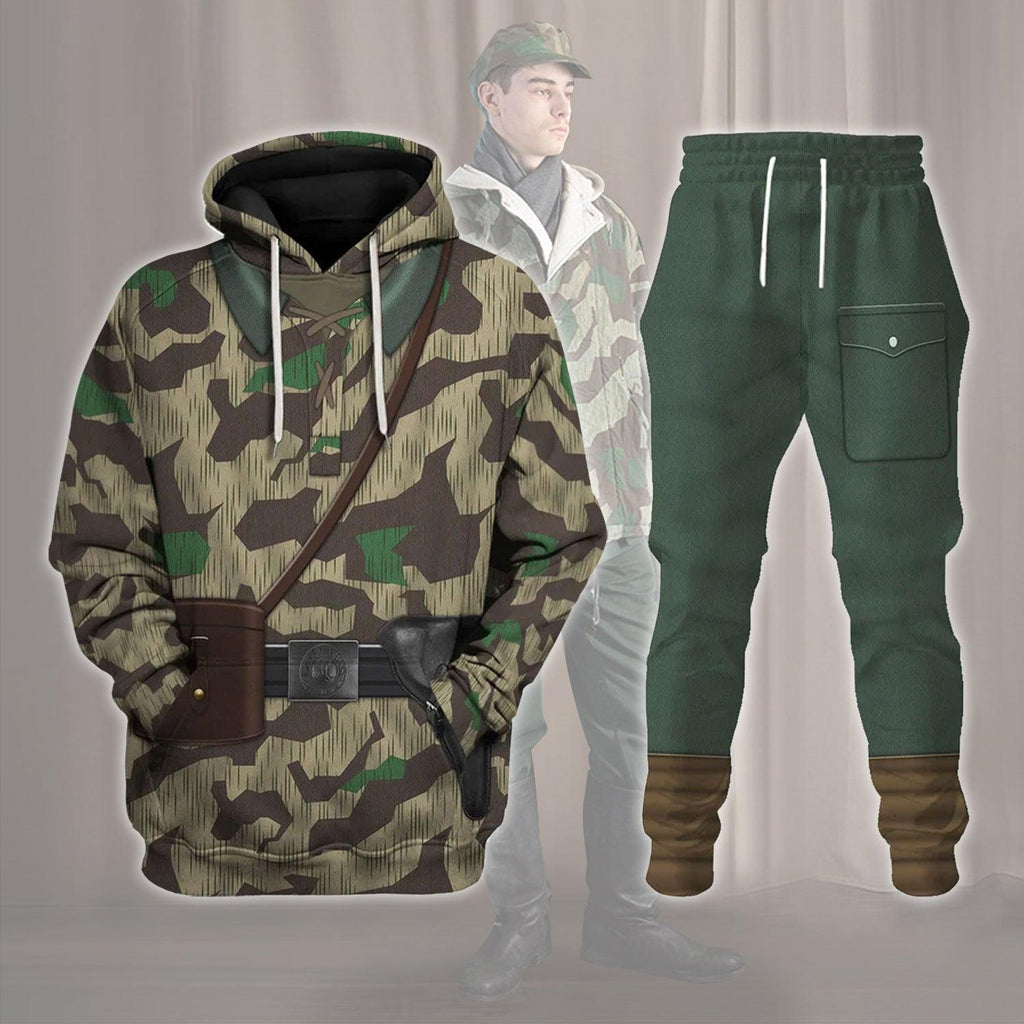  CustomsPig German Army Splinter Camouflage-White Reversible Jacket 1943-1945 Costume Hoodie Sweatshirt T-Shirt Tracksuit -  CustomsPig.com