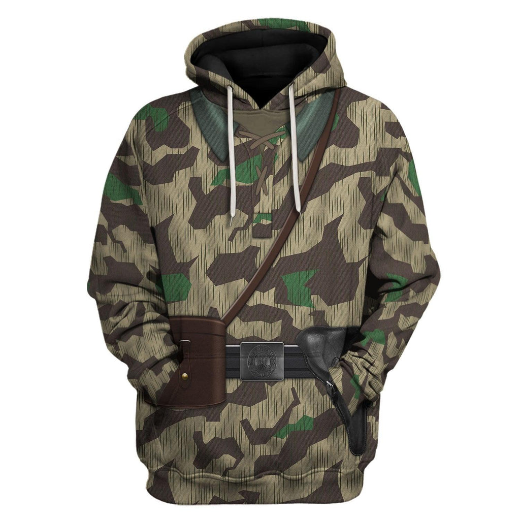  CustomsPig German Army Splinter Camouflage-White Reversible Jacket 1943-1945 Costume Hoodie Sweatshirt T-Shirt Tracksuit -  CustomsPig.com