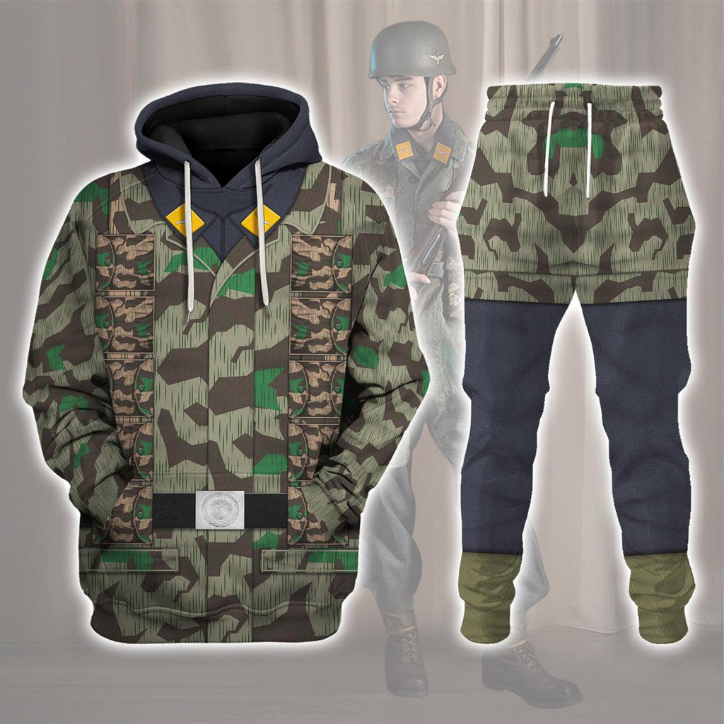 CustomsPig German Parachutist-Splinter Pattern Smock-Combat Uniform Costume Hoodie Sweatshirt T-Shirt Tracksuit - CustomsPig.com