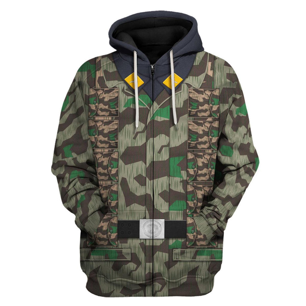 CustomsPig German Parachutist-Splinter Pattern Smock-Combat Uniform Costume Hoodie Sweatshirt T-Shirt Tracksuit - CustomsPig.com