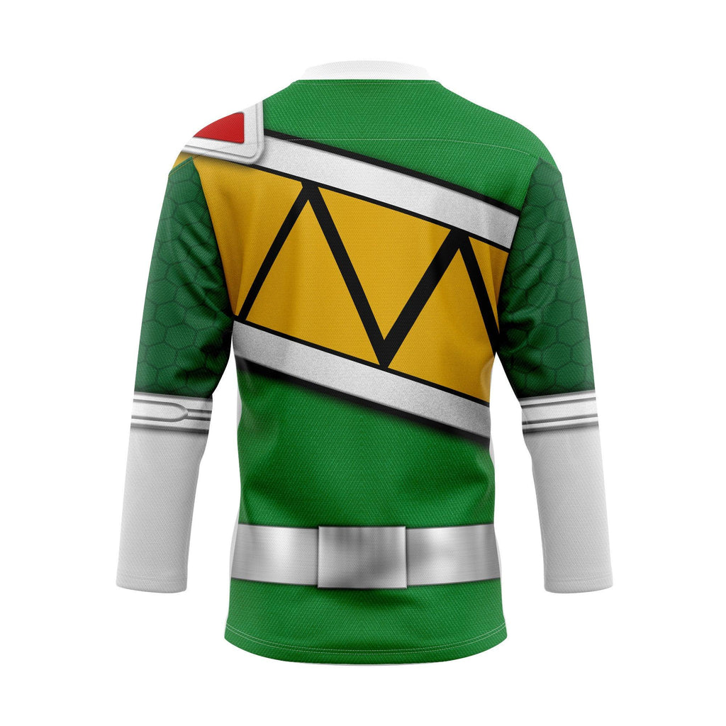  CustomsPig Green Power Rangers Dino Charge Hockey Jersey -  CustomsPig.com