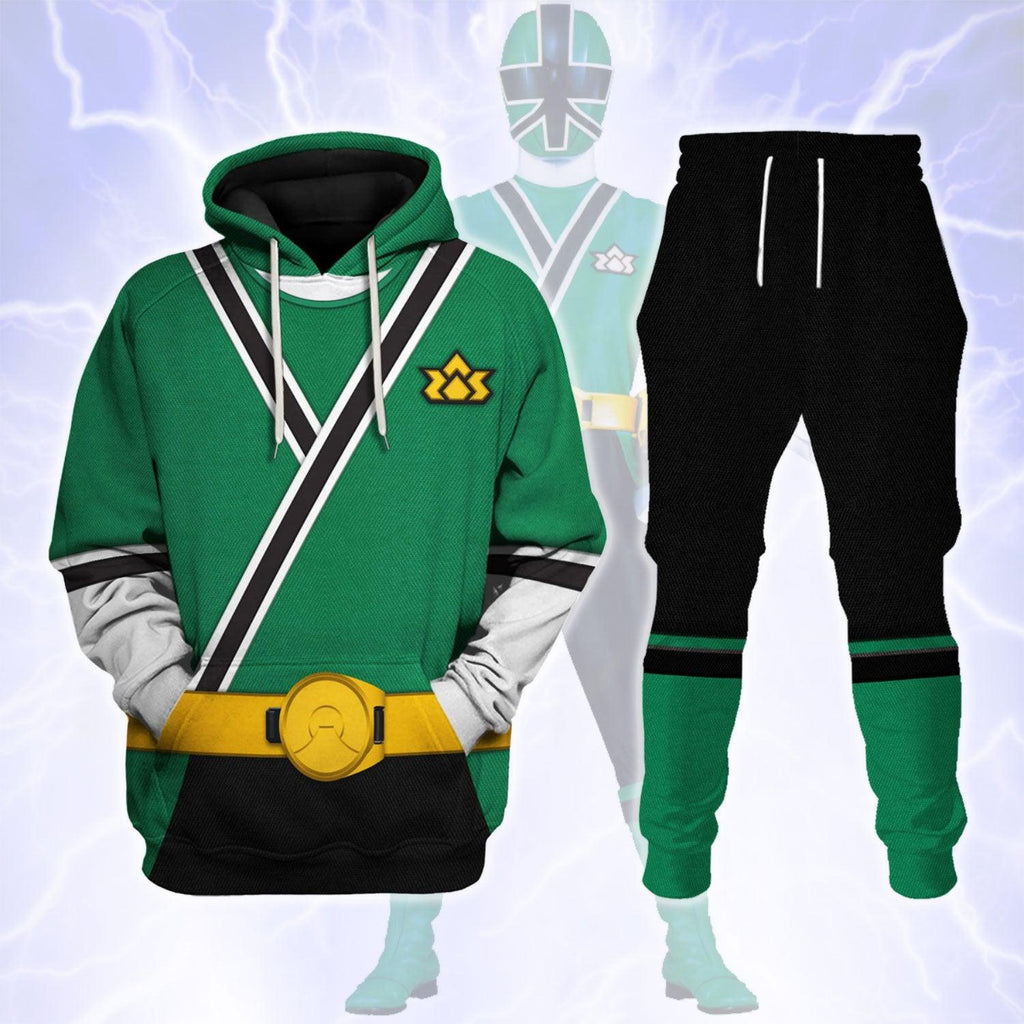 CustomsPig Green Power Rangers Samurai Hoodies Sweatshirt T-shirt Hawaiian Tracksuit - DucG