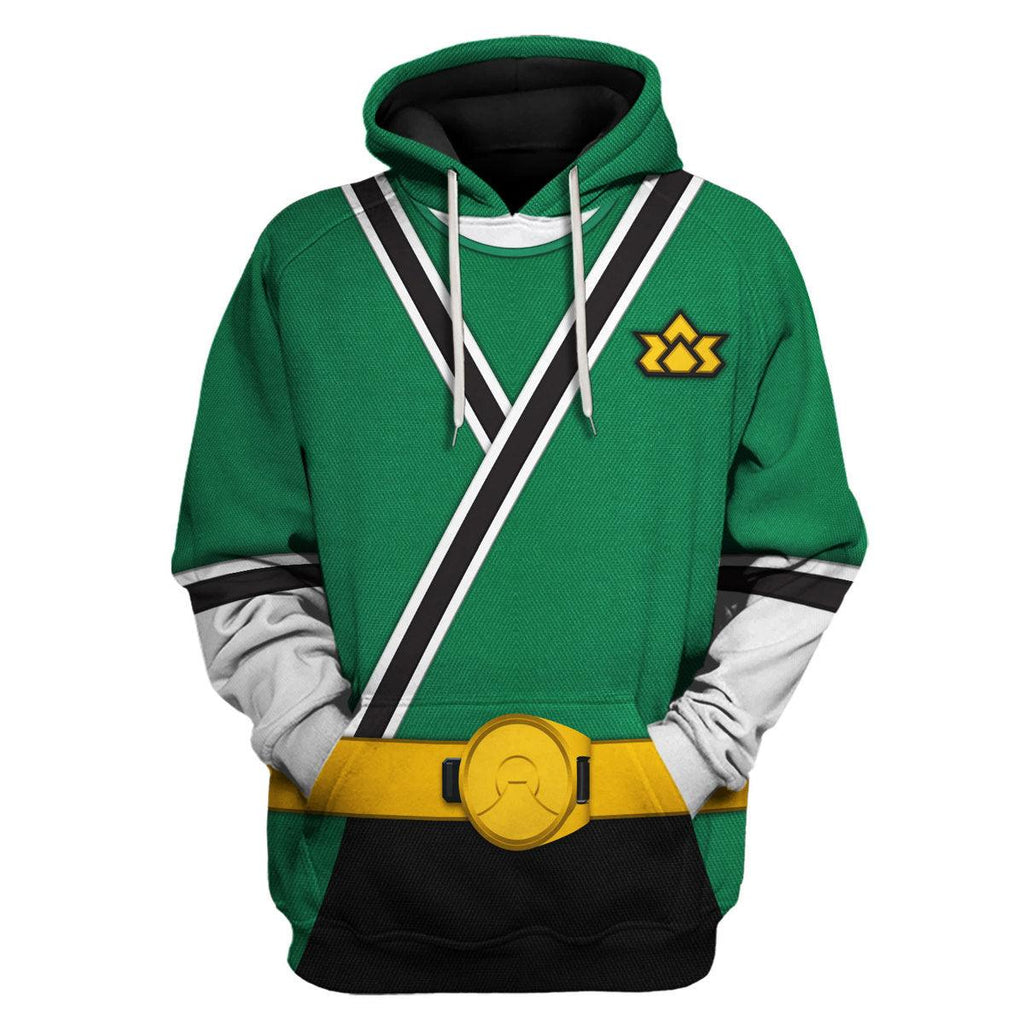 CustomsPig Green Power Rangers Samurai Hoodies Sweatshirt T-shirt Hawaiian Tracksuit - DucG