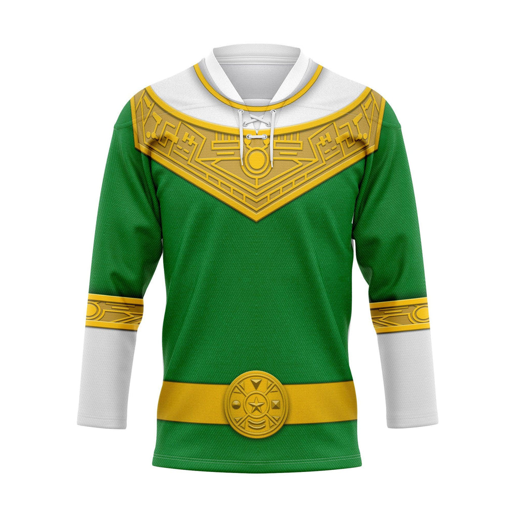  CustomsPig Green Power Rangers Zeo Hockey Jersey -  CustomsPig.com