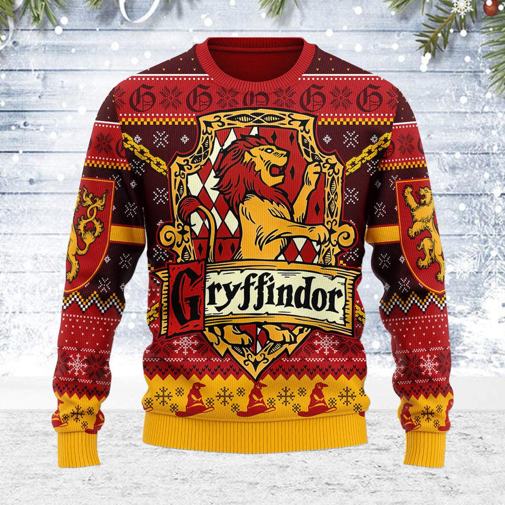 CustomsPig Gryffindor Christmas Sweater - CustomsPig.com