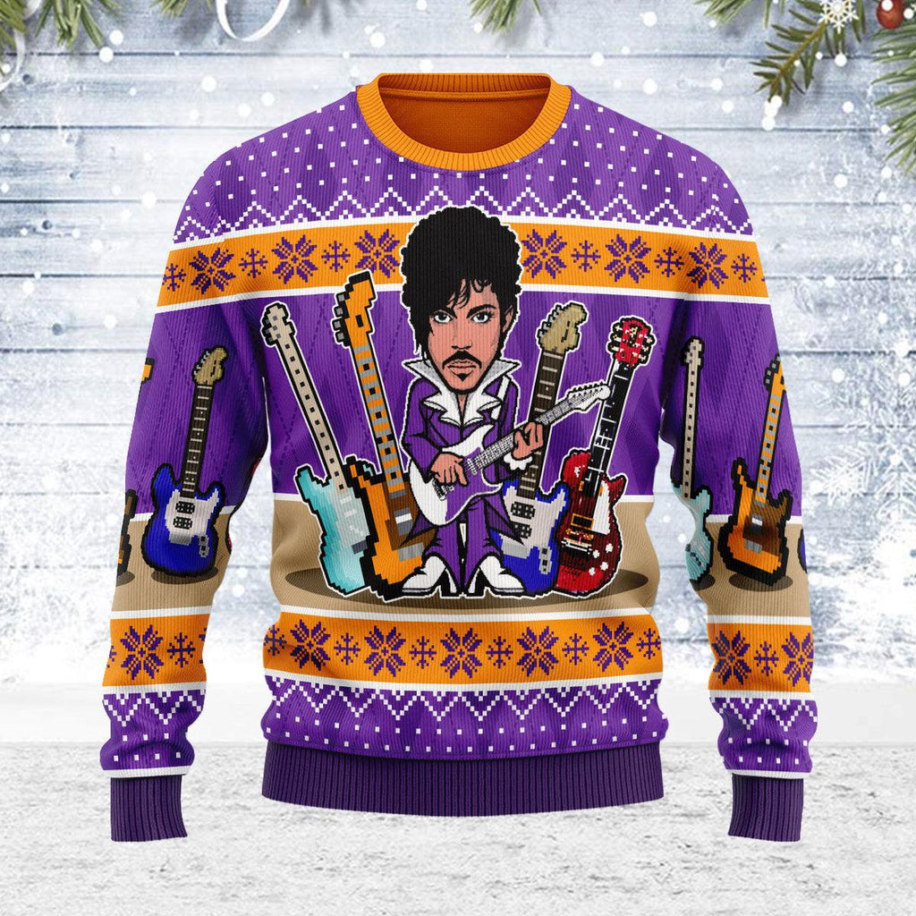 CustomsPig Guitar Artwork Christmas Ugly Sweater - CustomsPig.com