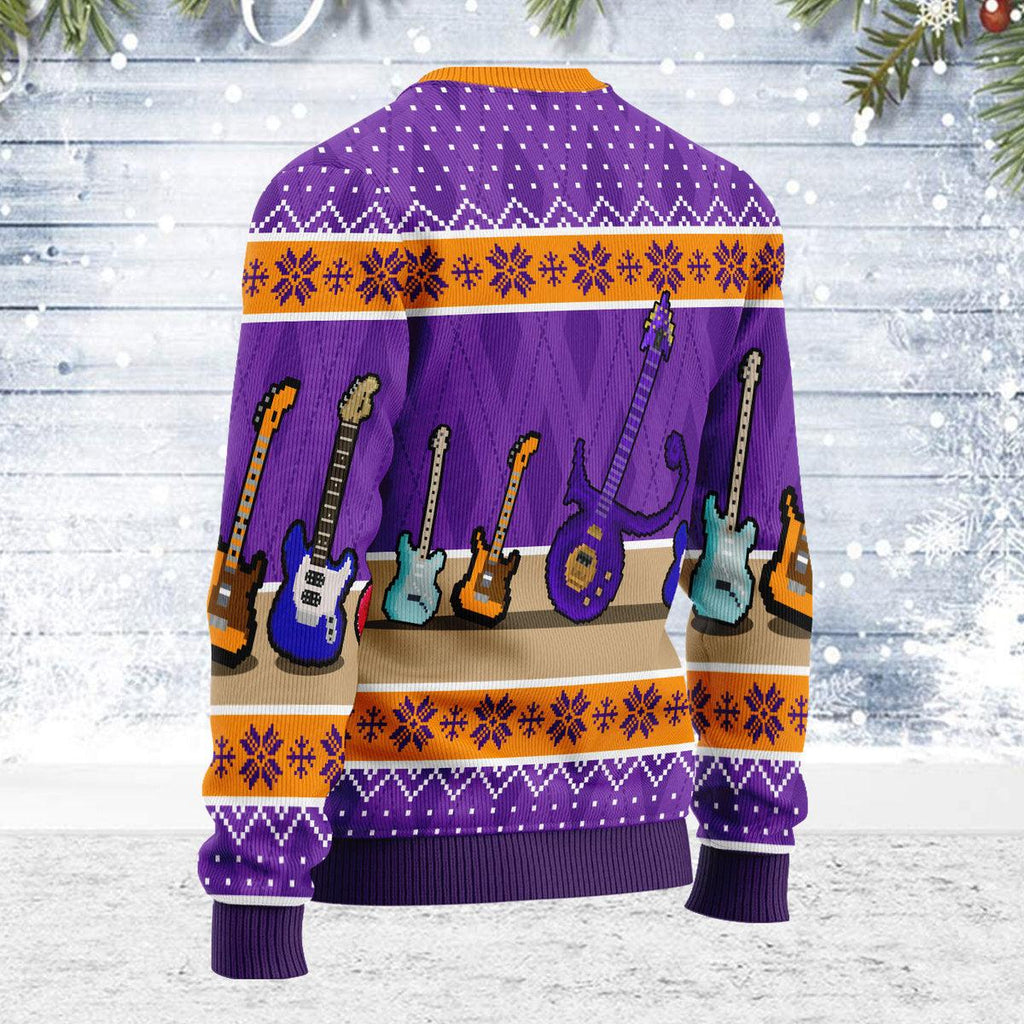 CustomsPig Guitar Artwork Christmas Ugly Sweater - CustomsPig.com