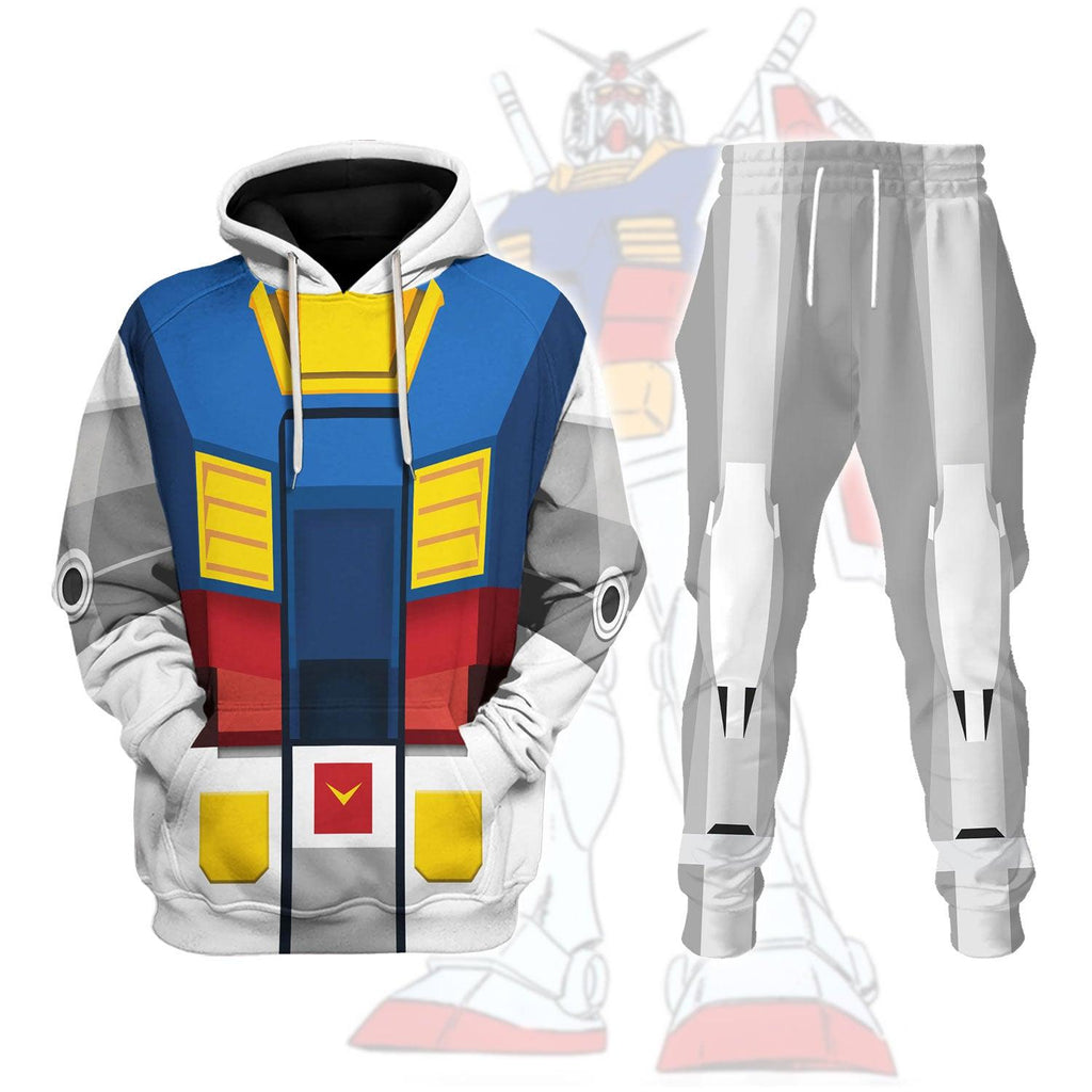 CustomsPig Gundam Robot Costume All Over Print Tracksuit Hoodie - CustomsPig