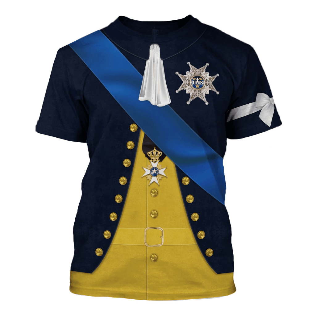  CustomsPig Gustav III Monarch of Sweden Costume Hoodie Sweatshirt T-Shirt Tracksuit -  CustomsPig.com