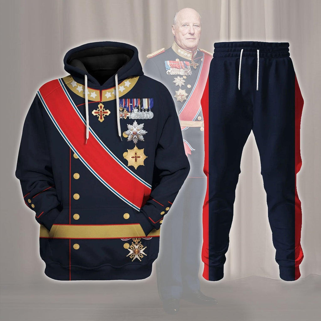  CustomsPig Harald V of Norway King of Norway Costume Hoodie Sweatshirt T-Shirt Tracksuit -  CustomsPig.com