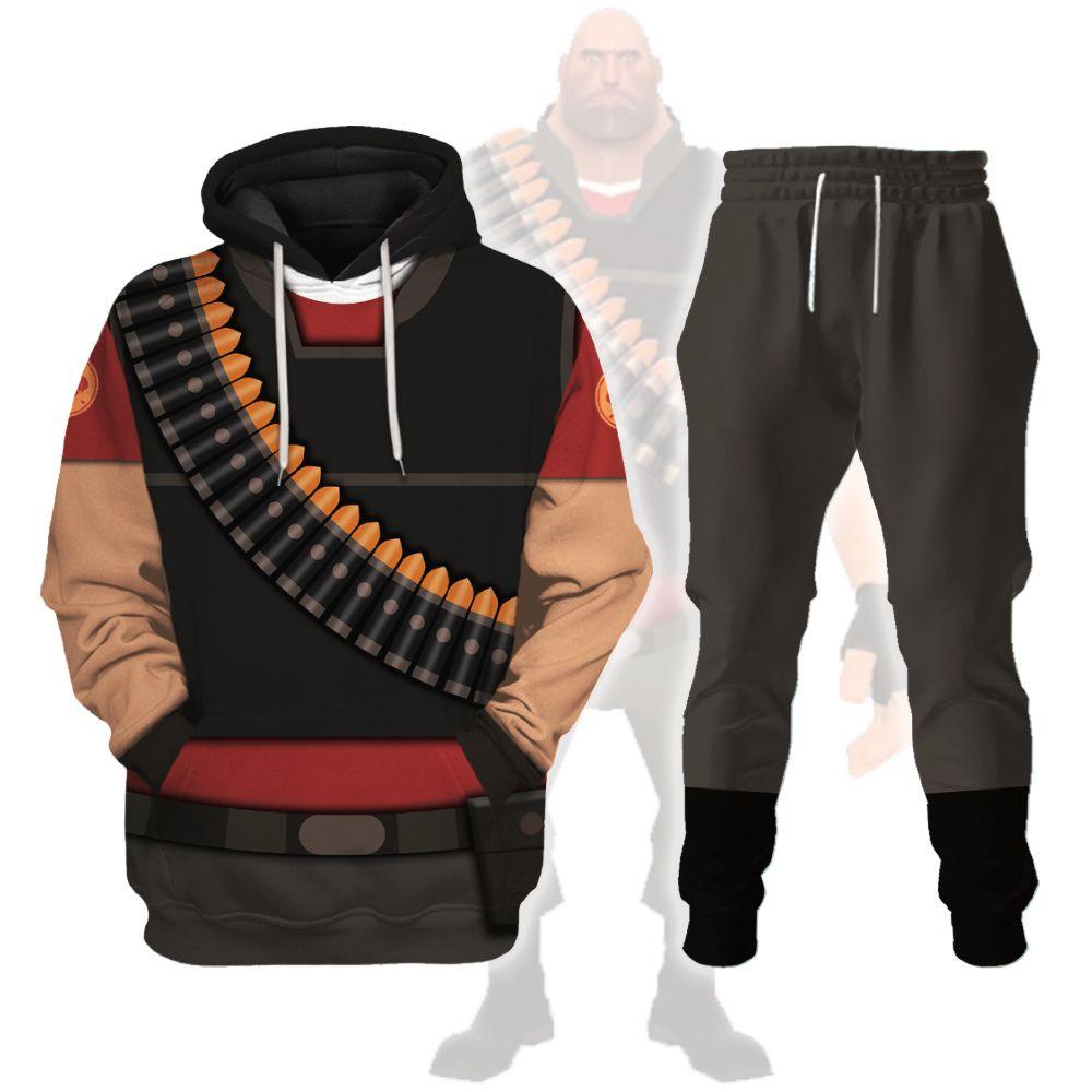 CustomsPig Heavy TF2 Costume Hoodie Sweatshirt T-Shirt Tracksuit - CustomsPig