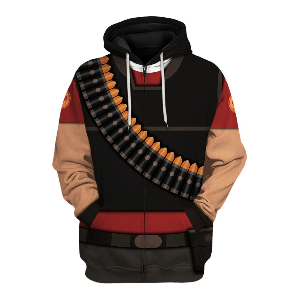 CustomsPig Heavy TF2 Costume Hoodie Sweatshirt T-Shirt Tracksuit - CustomsPig