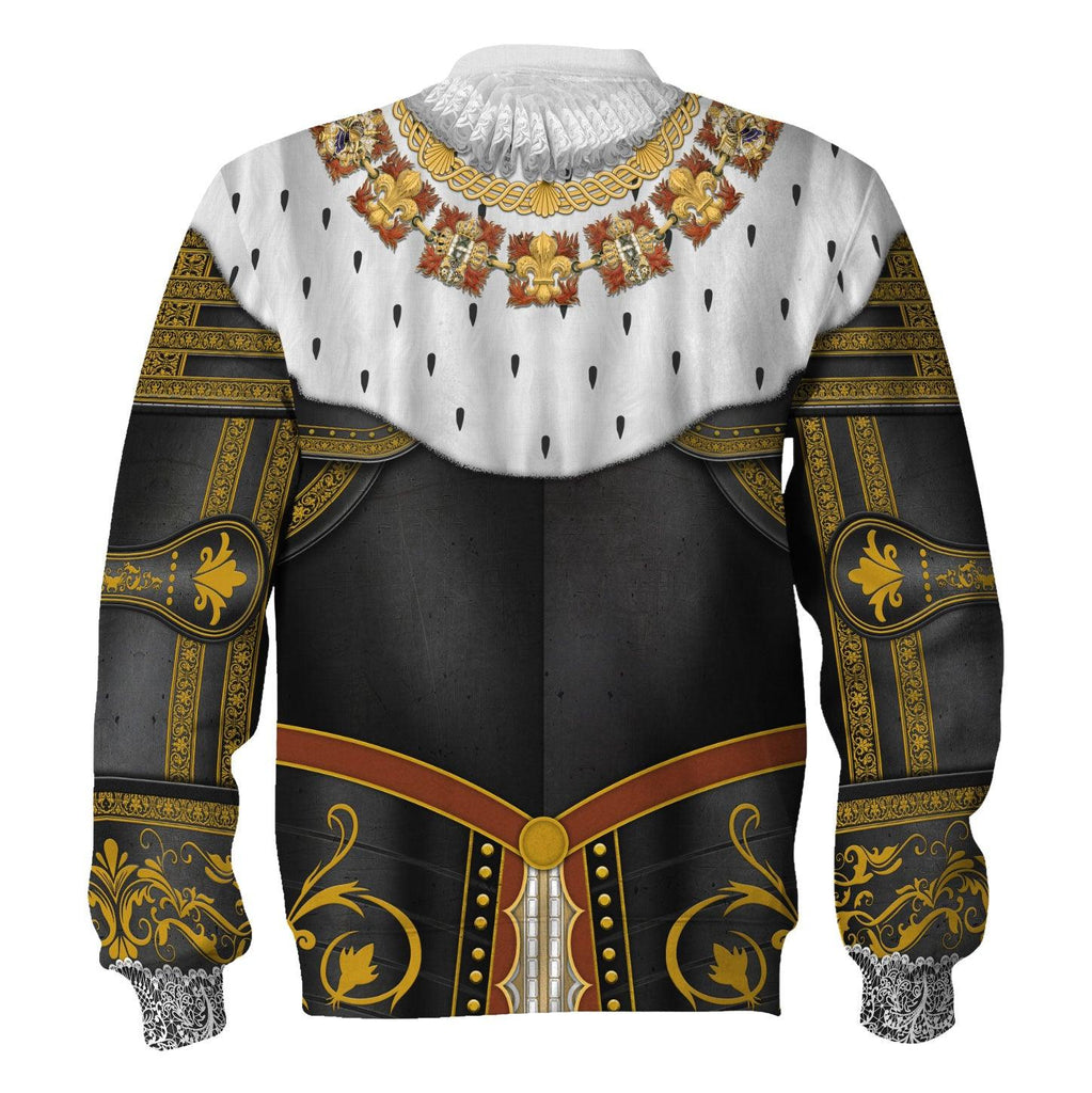 CustomsPig Henry IV De Bourbon Coronation Robes Costume All Over Print Hoodie Sweatshirt T-Shirt Tracksuit - CustomsPig.com