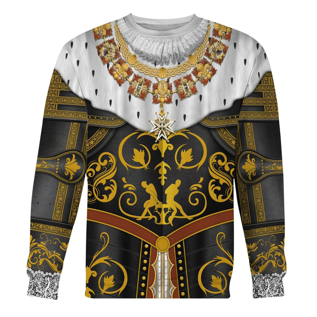 CustomsPig Henry IV De Bourbon Coronation Robes Costume All Over Print Hoodie Sweatshirt T-Shirt Tracksuit - CustomsPig.com