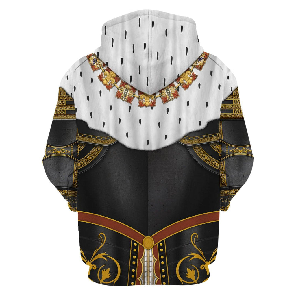 CustomsPig Henry IV De Bourbon Coronation Robes Costume All Over Print Hoodie Sweatshirt T-Shirt Tracksuit - CustomsPig.com