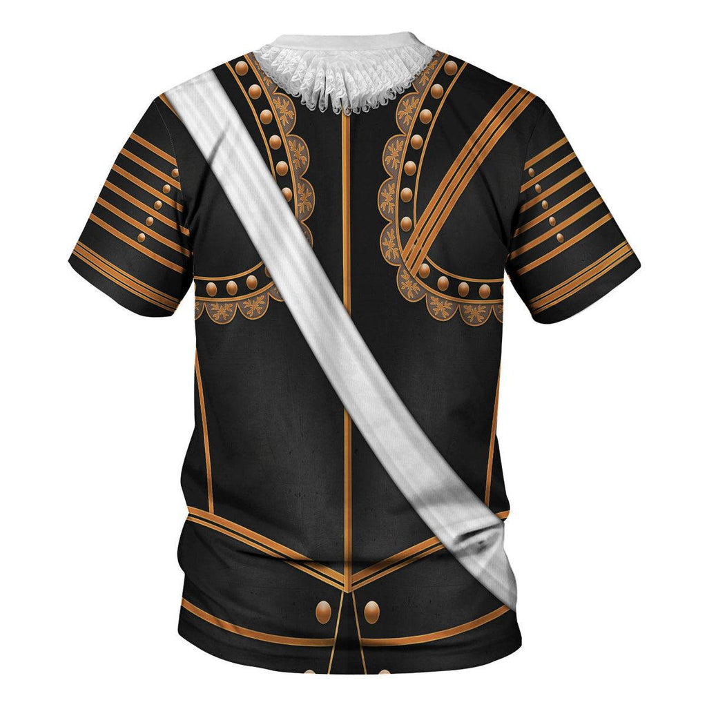 CustomsPig Henry IV of France Armour Costume All Over Print Hoodie Sweatshirt T-Shirt Tracksuit - CustomsPig.com