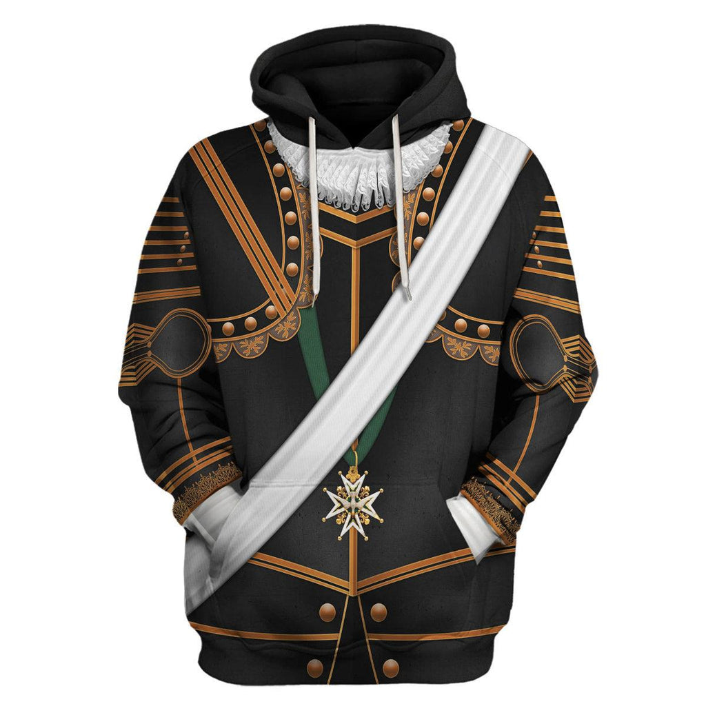 CustomsPig Henry IV of France Armour Costume All Over Print Hoodie Sweatshirt T-Shirt Tracksuit - CustomsPig.com