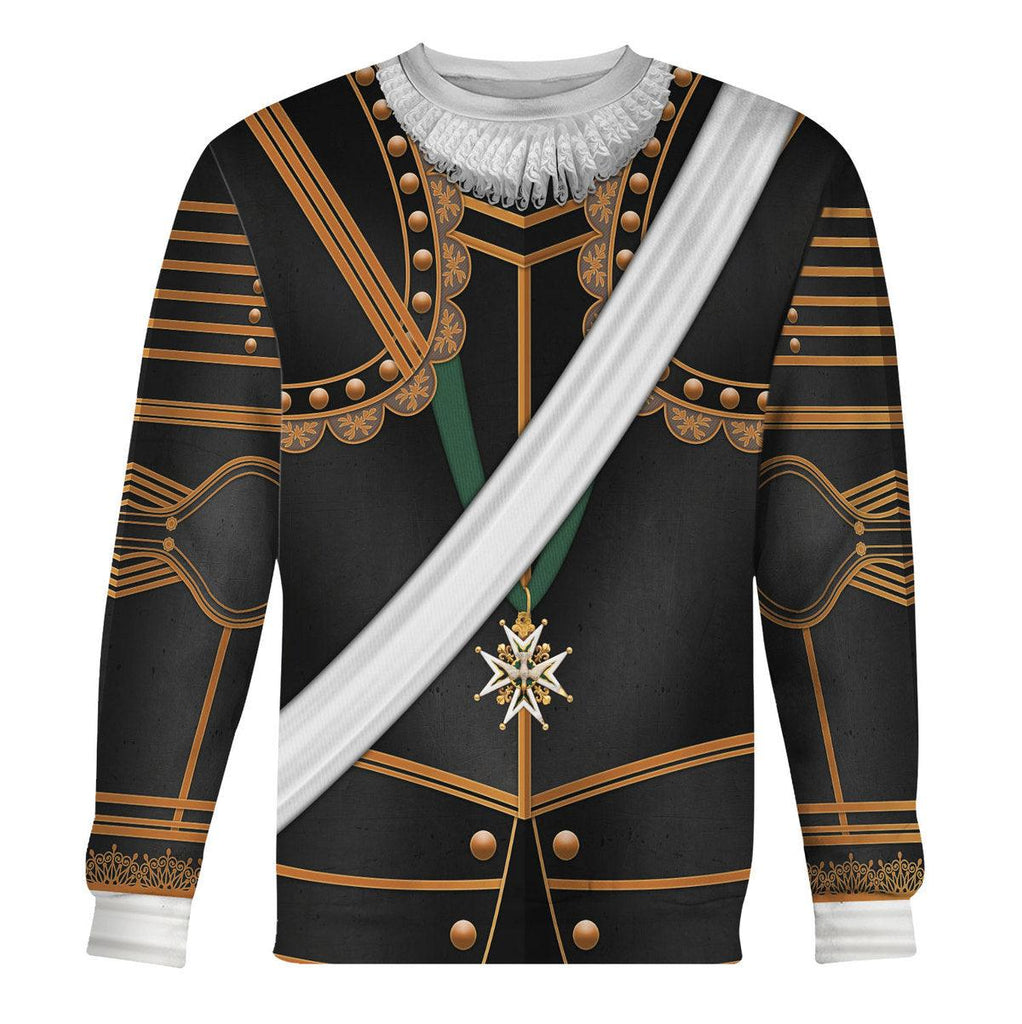 CustomsPig Henry IV of France Armour Costume All Over Print Hoodie Sweatshirt T-Shirt Tracksuit - CustomsPig.com