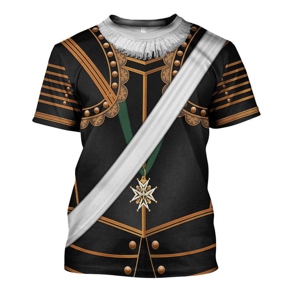 CustomsPig Henry IV of France Armour Costume All Over Print Hoodie Sweatshirt T-Shirt Tracksuit - CustomsPig.com