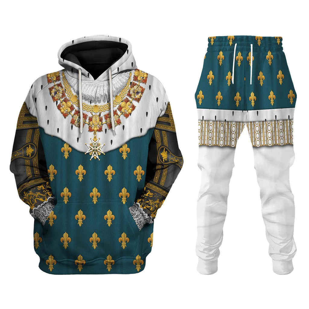 CustomsPig Henry IV of France in Coronation Robes Costume All Over Print Hoodie Sweatshirt T-Shirt Tracksuit - CustomsPig.com