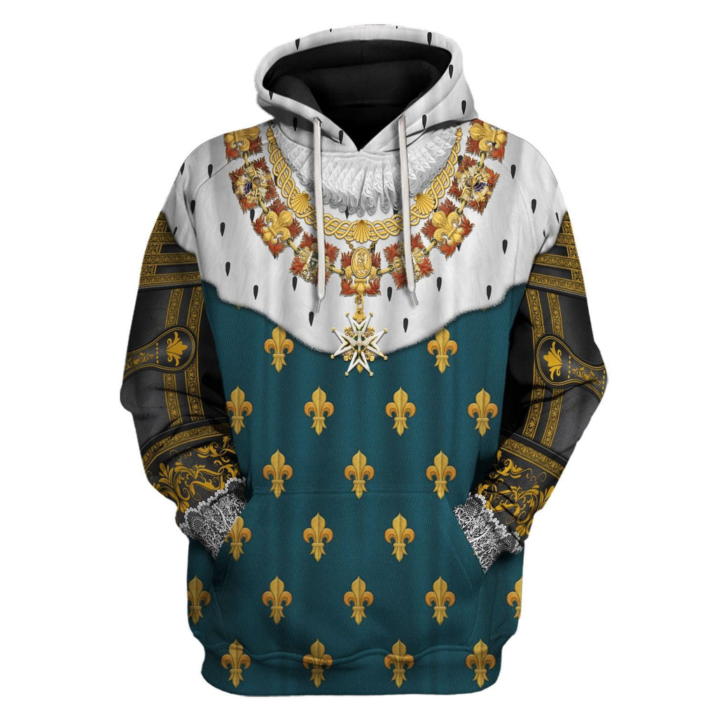 CustomsPig Henry IV of France in Coronation Robes Costume All Over Print Hoodie Sweatshirt T-Shirt Tracksuit - CustomsPig.com