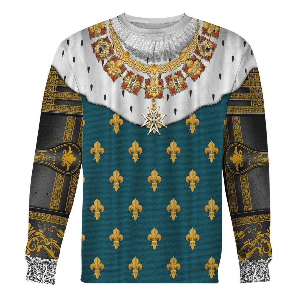 CustomsPig Henry IV of France in Coronation Robes Costume All Over Print Hoodie Sweatshirt T-Shirt Tracksuit - CustomsPig.com