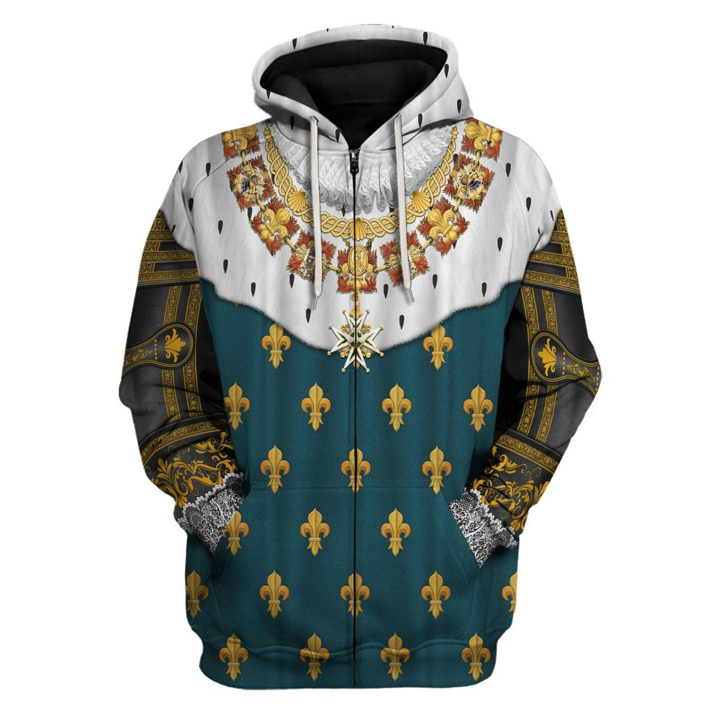 CustomsPig Henry IV of France in Coronation Robes Costume All Over Print Hoodie Sweatshirt T-Shirt Tracksuit - CustomsPig.com