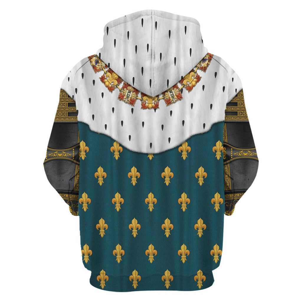 CustomsPig Henry IV of France in Coronation Robes Costume All Over Print Hoodie Sweatshirt T-Shirt Tracksuit - CustomsPig.com