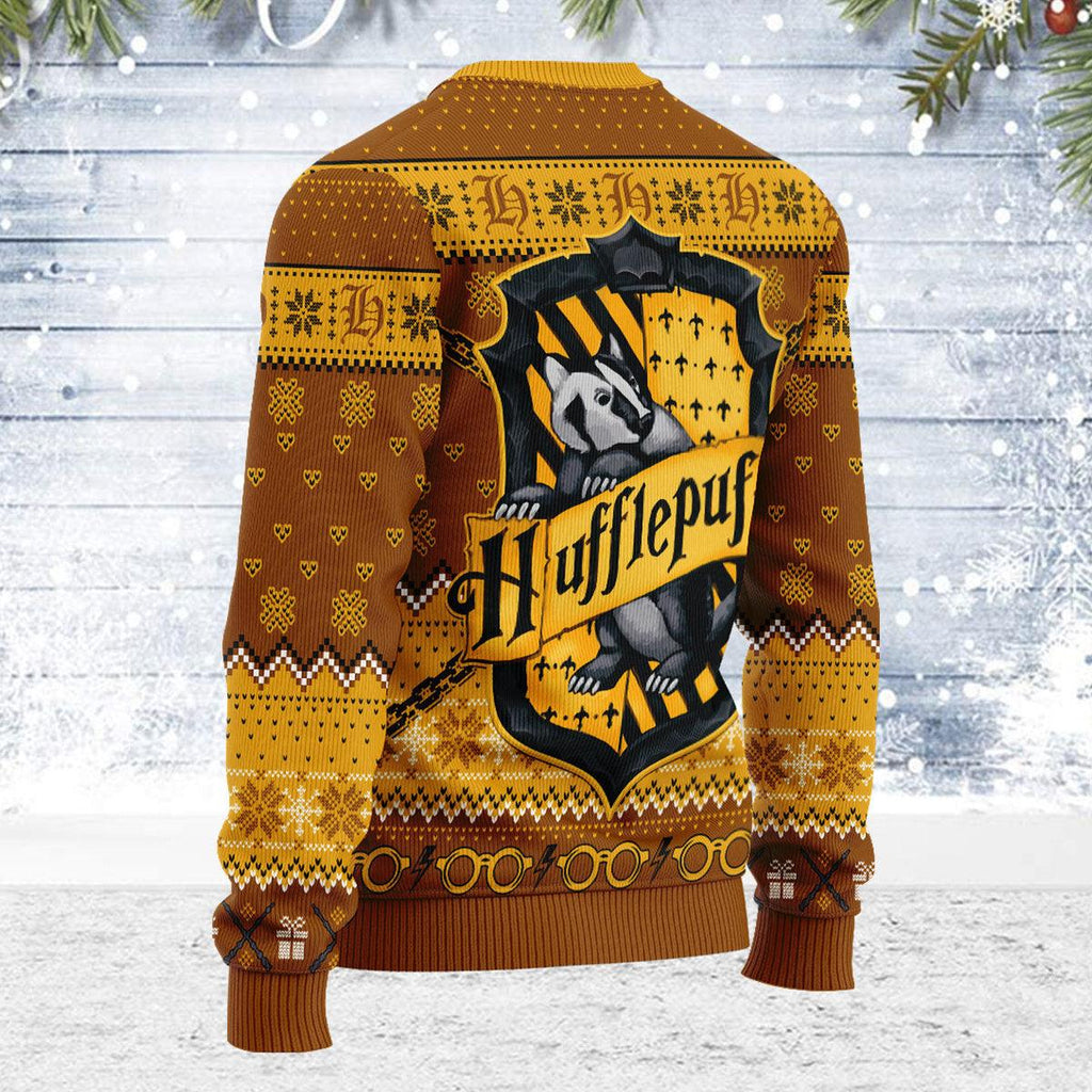 CustomsPig Ho Ho Hufflepuff Christmas Sweater - CustomsPig.com