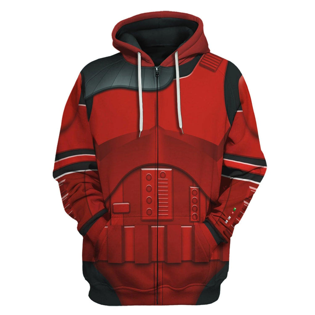 CustomsPig Imprerial Crimson Stormtrooper Costume Hoodie Sweatshirt T-Shirt Sweatpants - CustomsPig.com