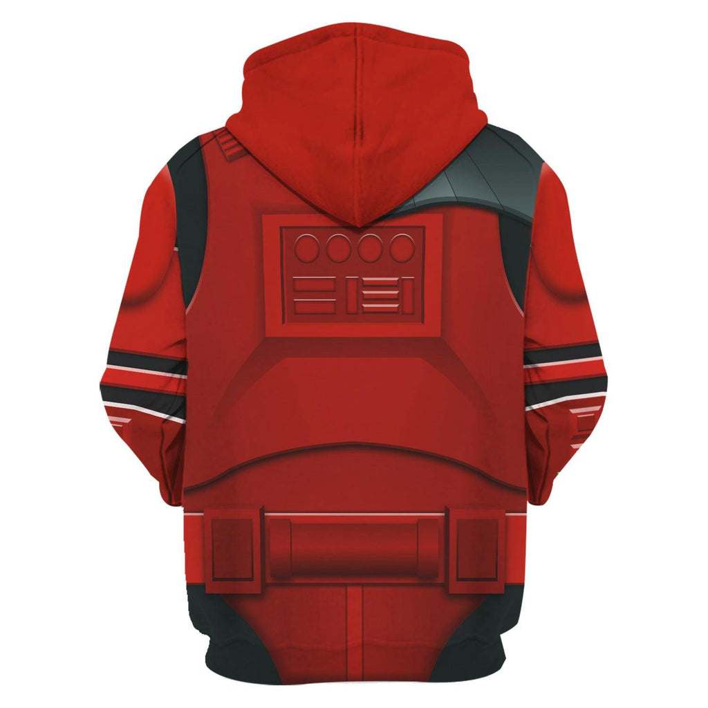 CustomsPig Imprerial Crimson Stormtrooper Costume Hoodie Sweatshirt T-Shirt Sweatpants - CustomsPig.com