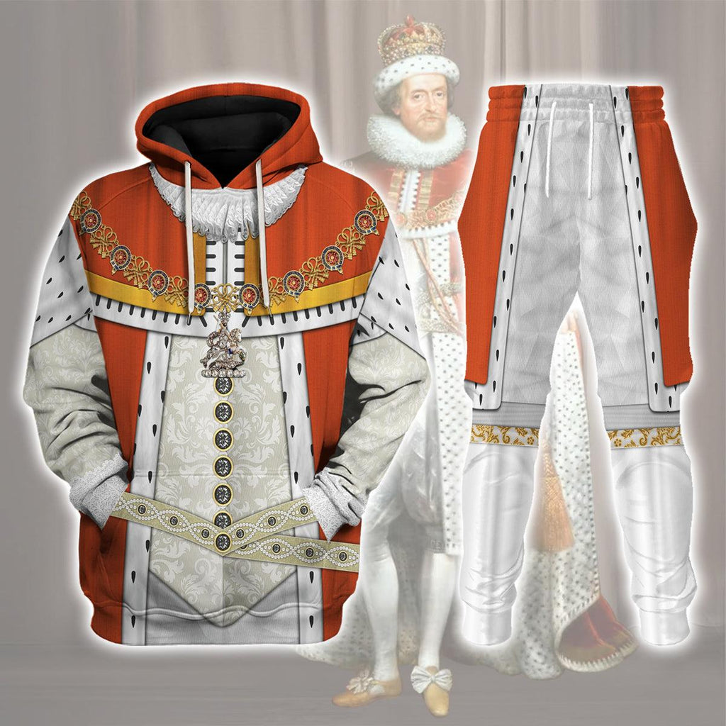 CustomsPig James I of England Costume Hoodie Sweatshirt T-Shirt Tracksuit - CustomsPig.com