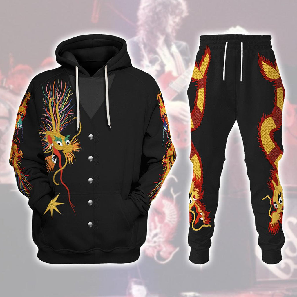 CustomsPig Jimmy Page Dragon Suit Costume Hoodie Sweatshirt T-Shirt Tracksuit - CustomsPig.com