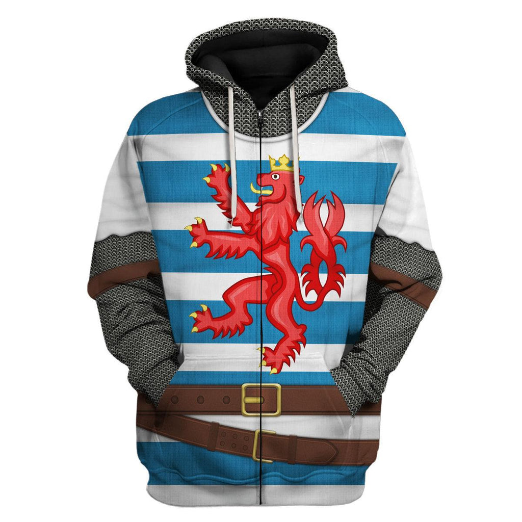 CustomsPig John of Bohemia Knight Costume Hoodie Sweatshirt T-Shirt Tracksuit - CustomsPig.com