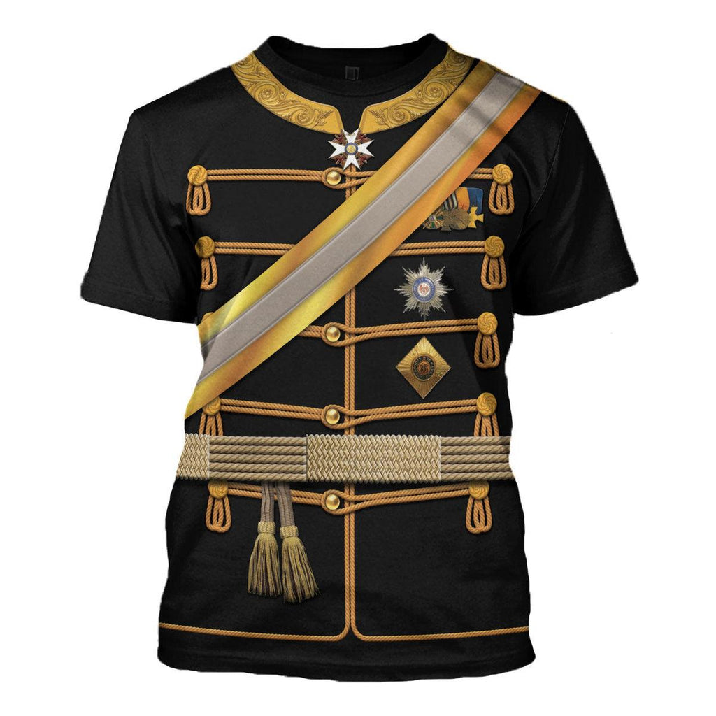 CustomsPig Kaiser Wilhelm I in a Hussar's Uniform German Emperor Costume Hoodie Sweatshirt T-Shirt Tracksuit - CustomsPig.com