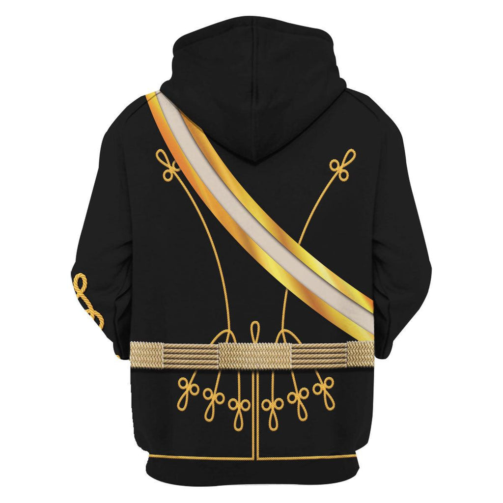 CustomsPig Kaiser Wilhelm I in a Hussar's Uniform German Emperor Costume Hoodie Sweatshirt T-Shirt Tracksuit - CustomsPig.com